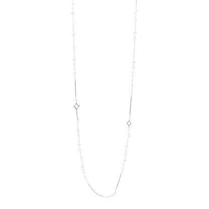 David Yurman Sterling Silver Pearl 7.5mm Bijoux Chain Necklace 1 of 5