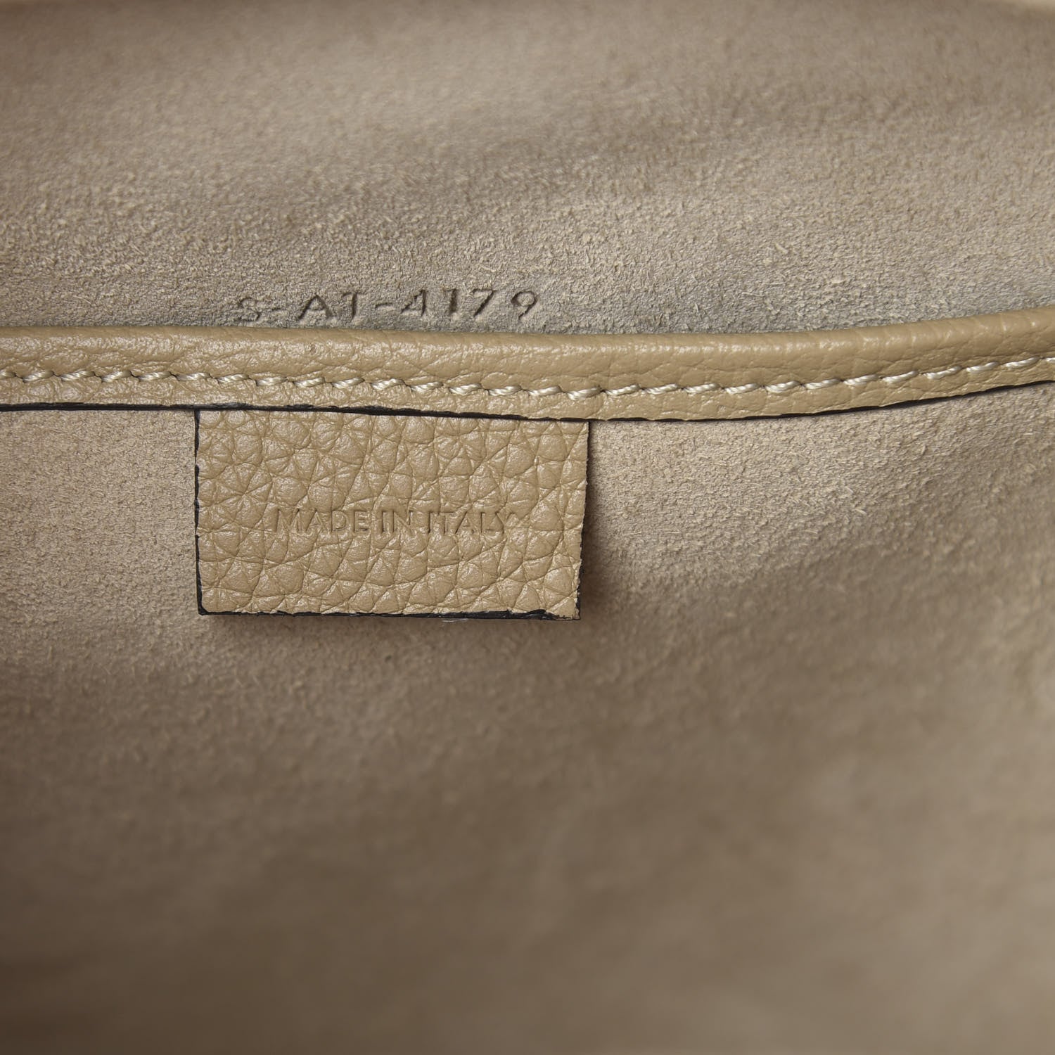 Celine Drummed Calfskin Nano Luggage Dune 7 of 12
