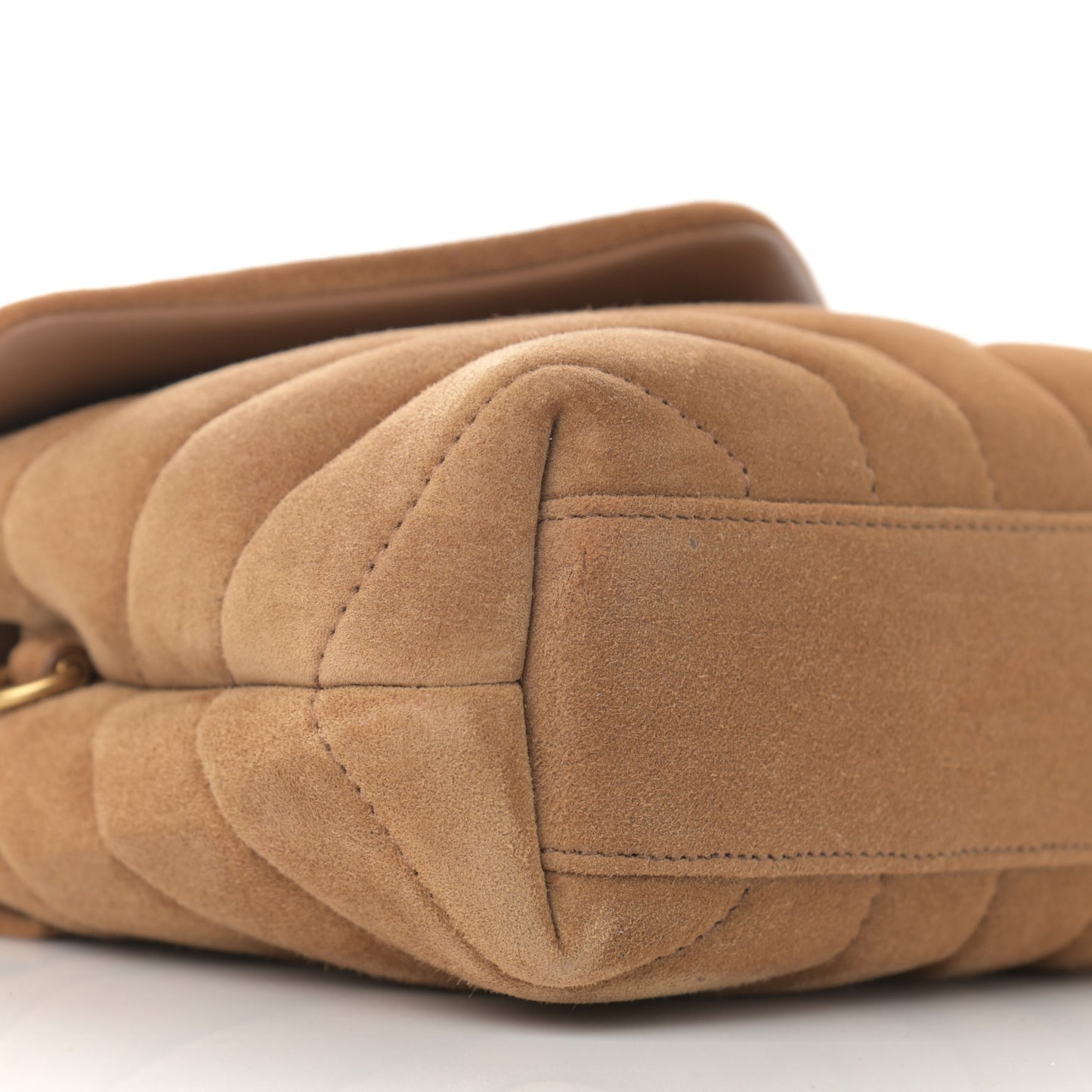 Suede Toy Loulou Shoulder Bag Cinnamon