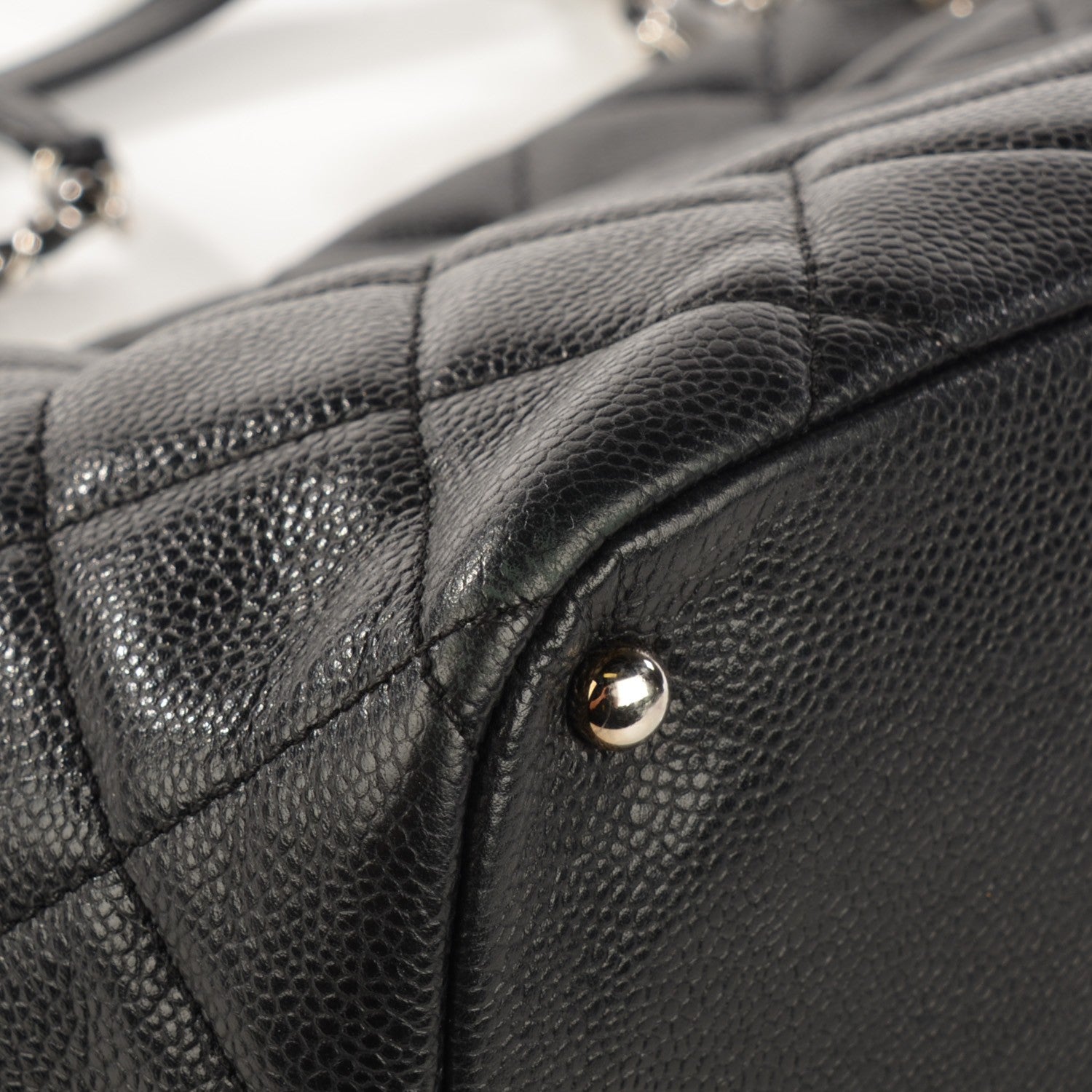 Chanel Caviar Quilted CC Timeless Soft Tote Black 8 of 8