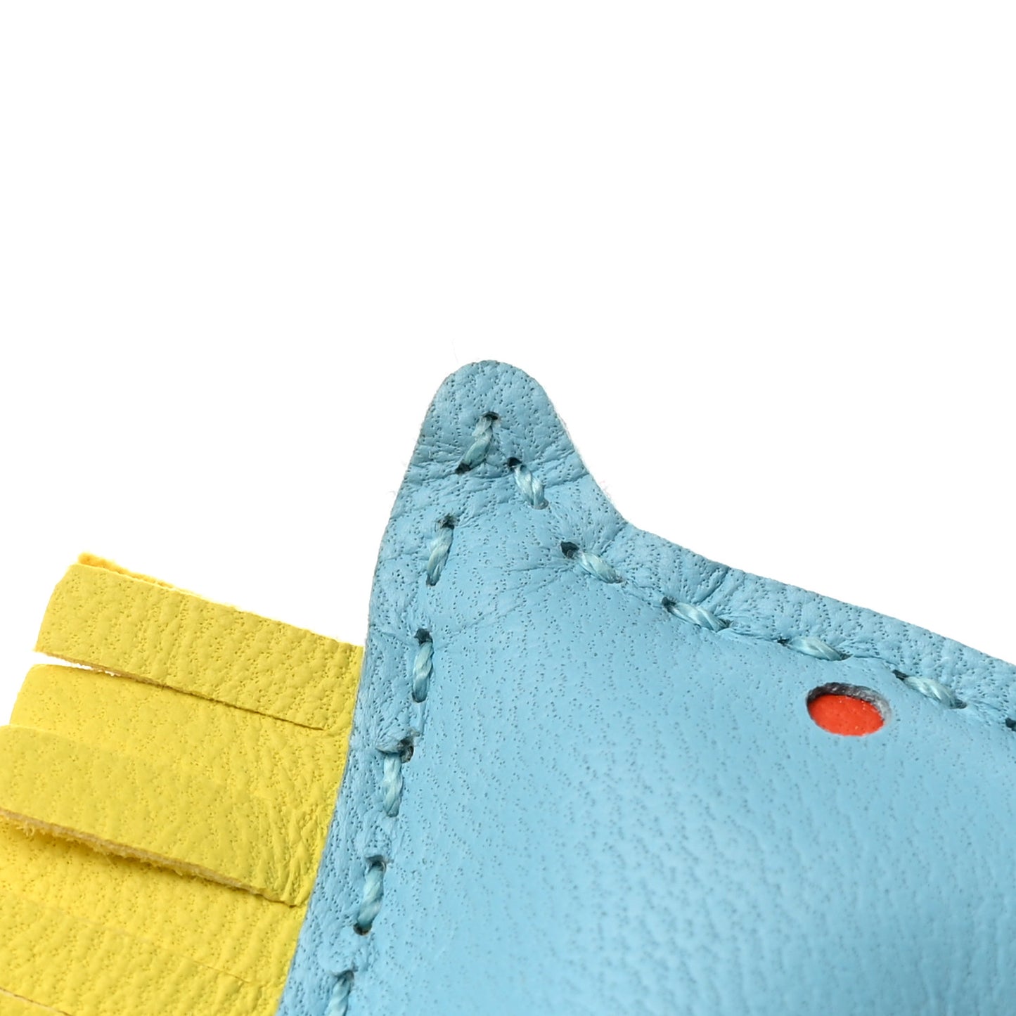Milo Lambskin Grigri Rodeo Horse Bag Charm PM Bleu Celeste Lime Malachite