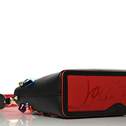 Christian Louboutin Calfskin Embellished Mini East West Cabata Tote Black 5 of 10