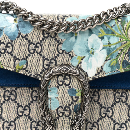 Gucci GG Supreme Monogram Blooms Mini Dionysus Shoulder Bag Beige Navy Vintage Blue 10 of 13