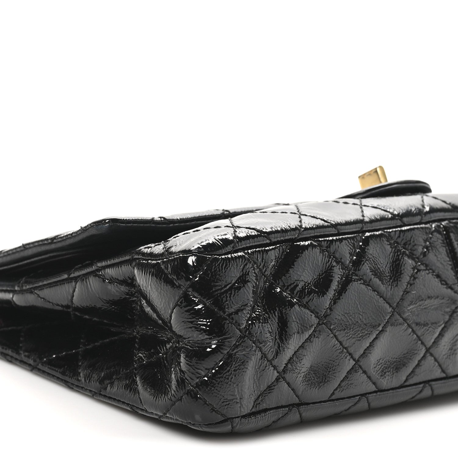 Chanel Distressed Patent Quilted 2.55 Reissue 226 Flap Black 9 of 10