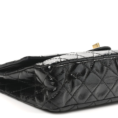 Chanel Distressed Patent Quilted 2.55 Reissue 226 Flap Black 9 of 10