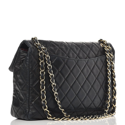 Chanel Lambskin Quilted Maxi Single Flap Black 4 of 13