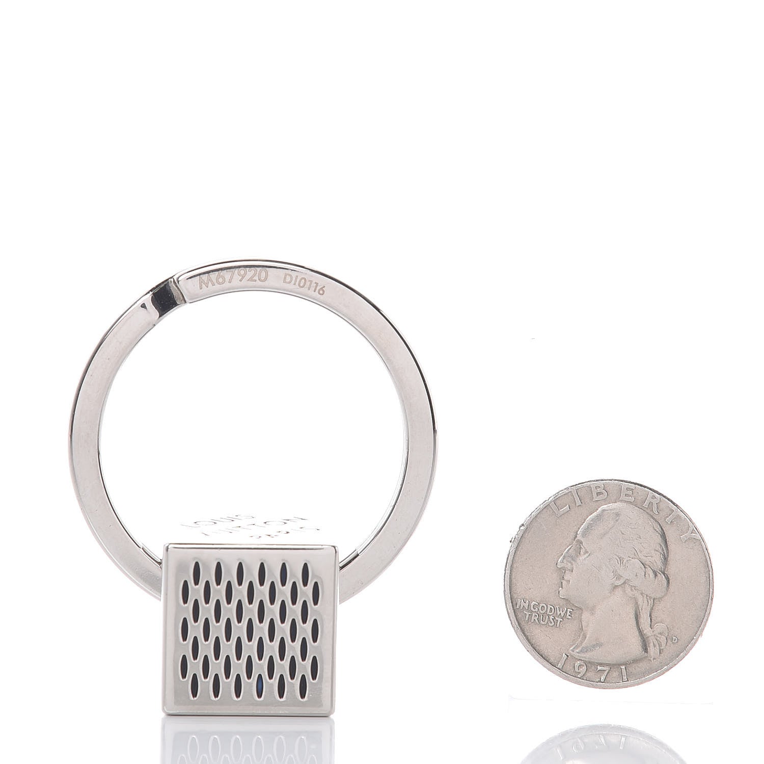 Louis Vuitton Damier Cube Key Holder Silver 3 of 4
