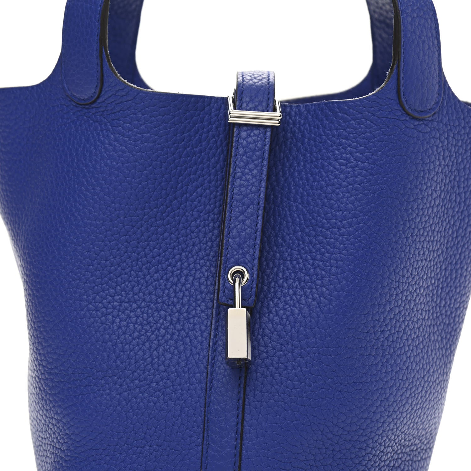 Hermes Taurillon Clemence Picotin Lock 18 PM Bleu Electrique 8 of 12
