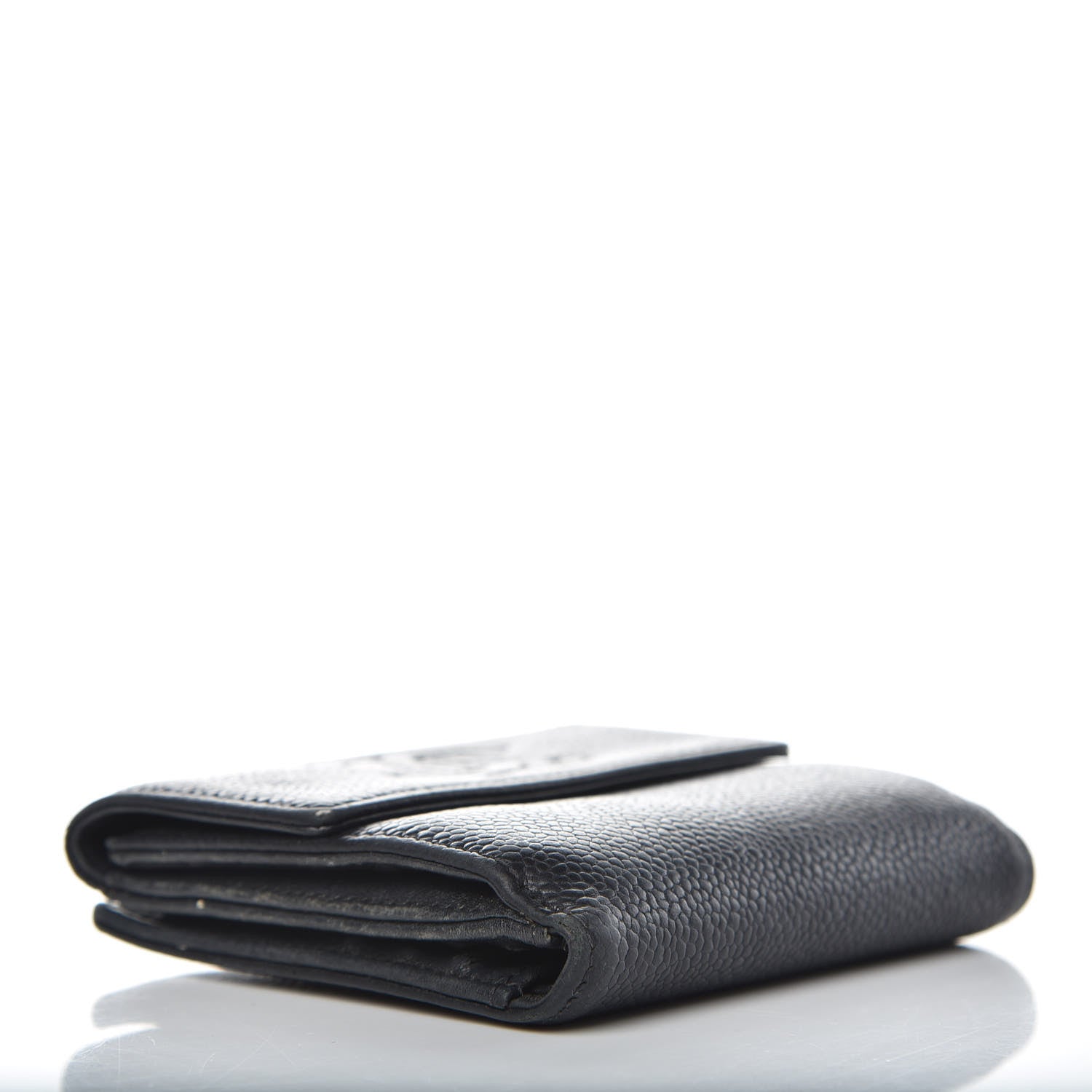 Chanel Caviar Timeless CC Compact French Wallet Black 4 of 14