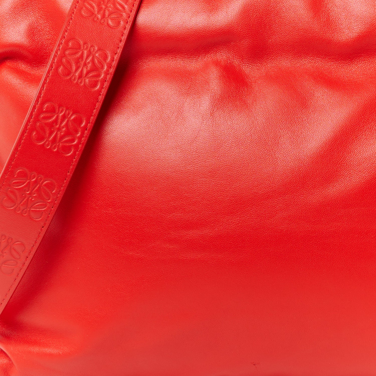 Loewe Calfskin Flamenco Puffer Knot Bag Red 8 of 10