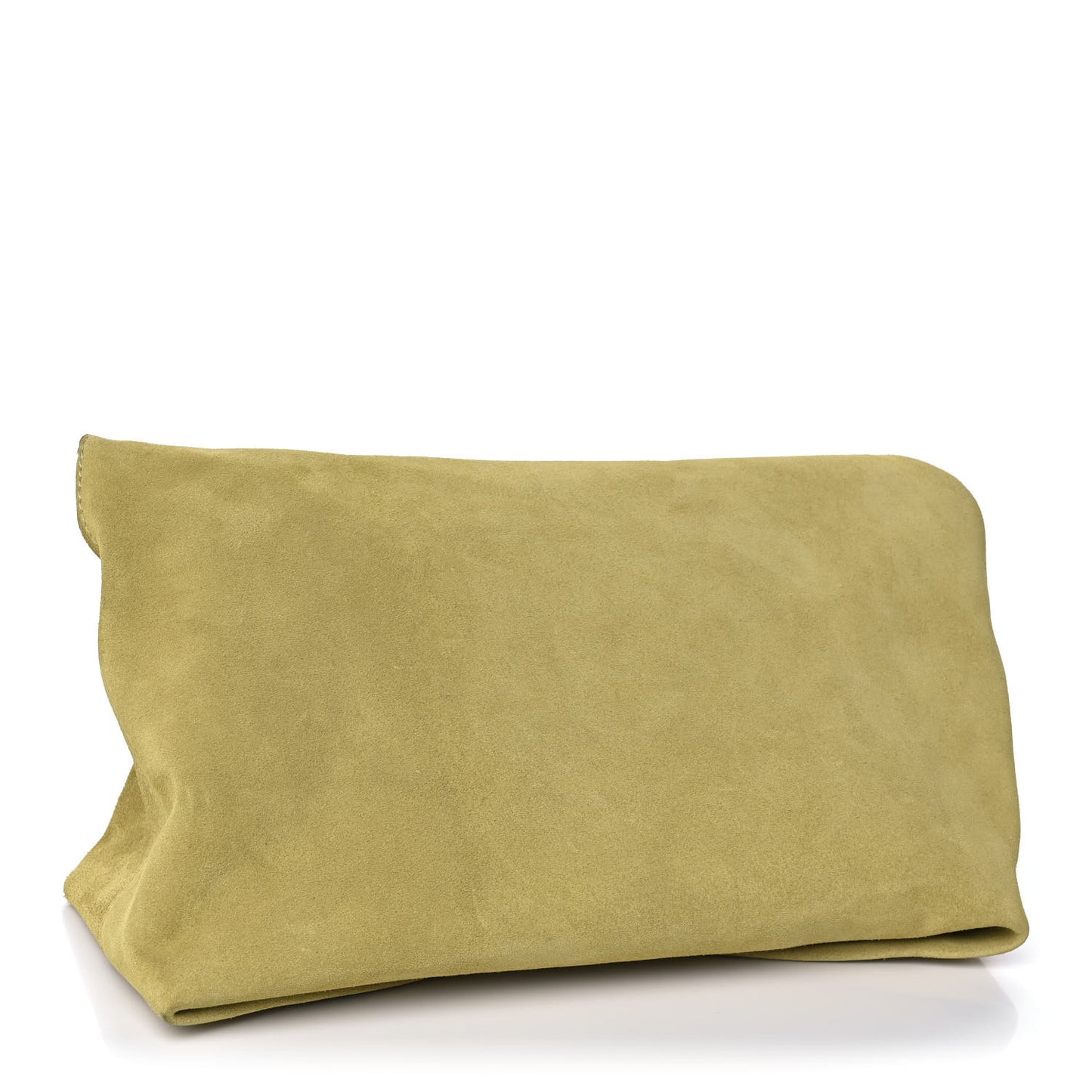 Suede Skull Four Ring Clutch Lime