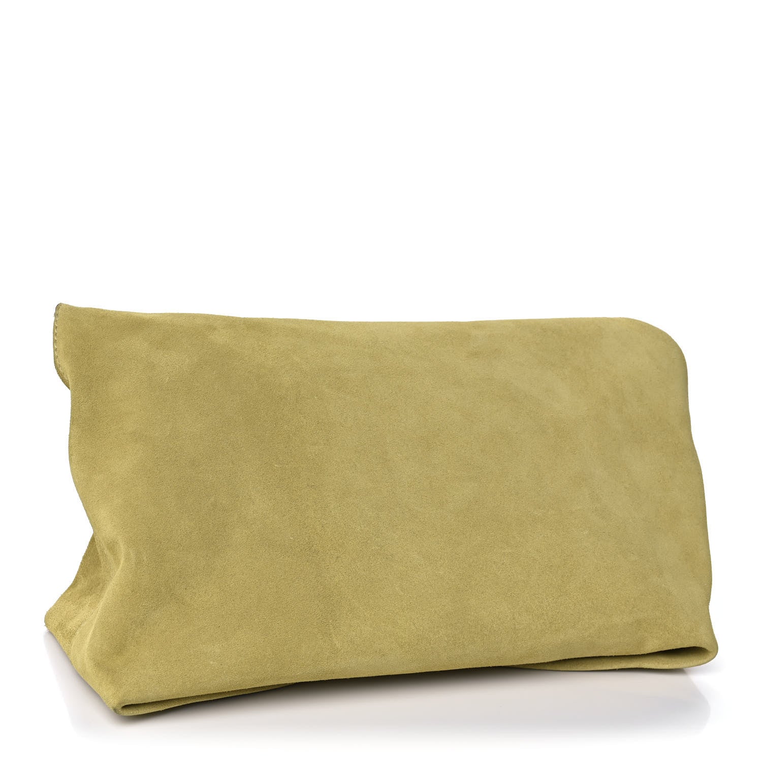 Alexander McQueen Suede Skull Four Ring Clutch Lime 3 of 15