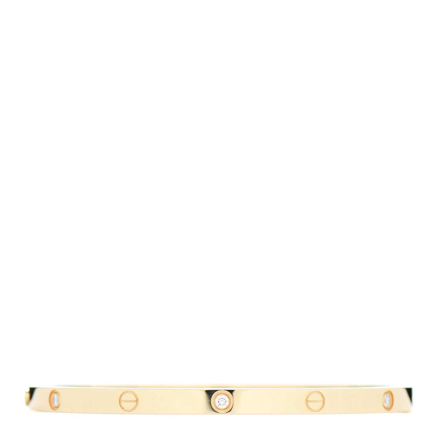 Cartier 18K Yellow Gold 6 Diamond Small LOVE Bracelet 15 2 of 4