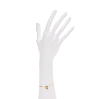 Gucci 18K Yellow Gold Diamantissima Heart Bracelet 2 of 7