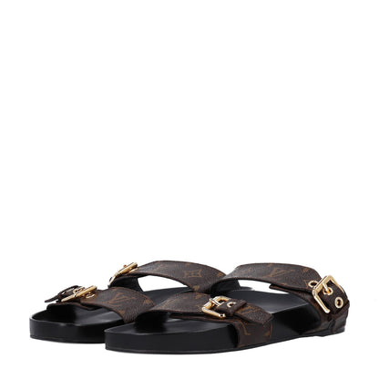 Louis Vuitton Monogram Bom Dia Mule Sandals 40 Black 4 of 11