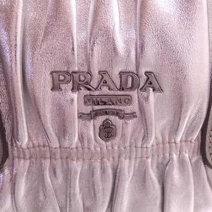 Prada Nappa Dressy Gaufre Messenger Silver 6 of 10