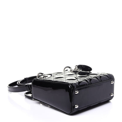Christian Dior Patent Cannage Mini Lady Dior Black 4 of 11