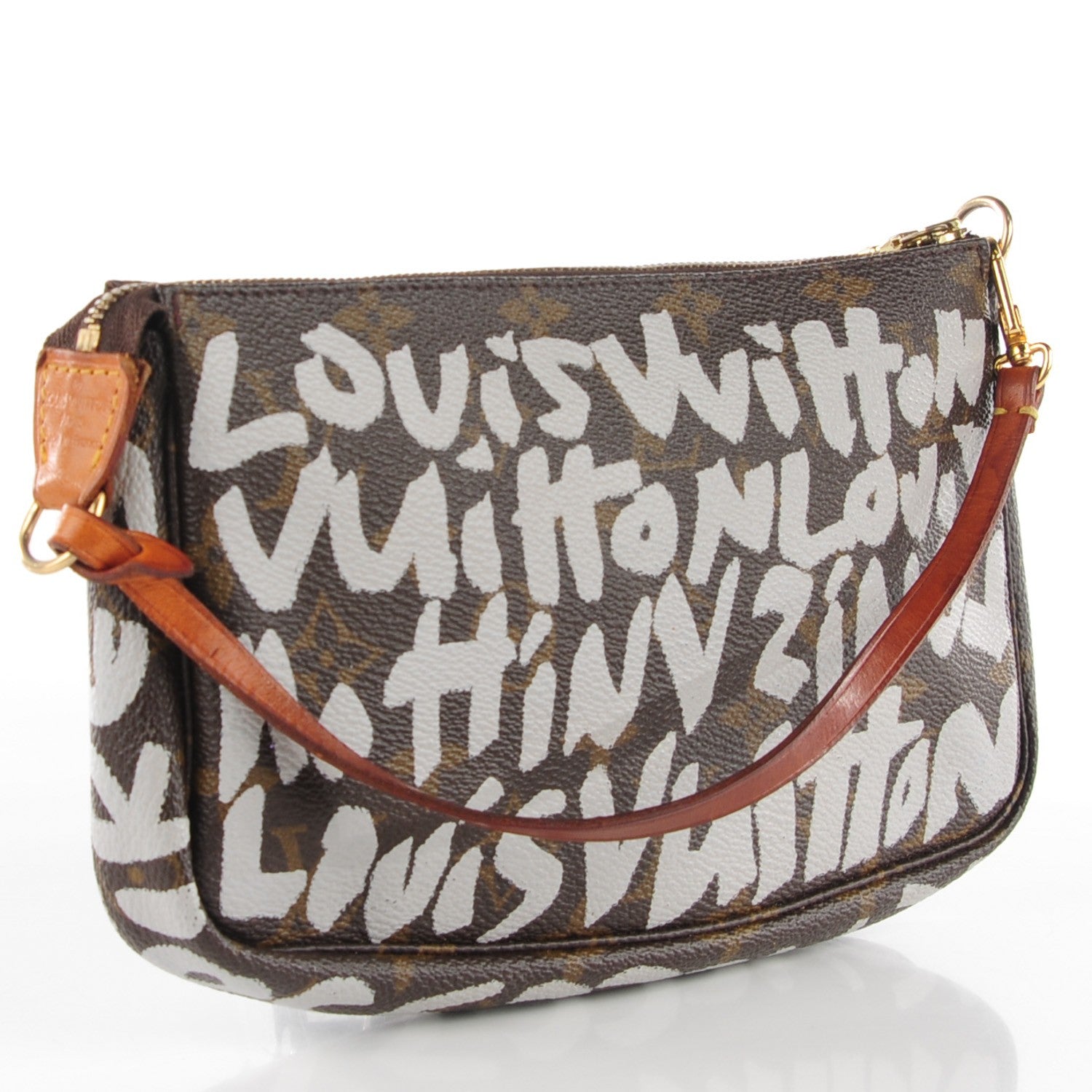 Louis Vuitton Monogram Graffiti Pochette Accessories Silver 3 of 7