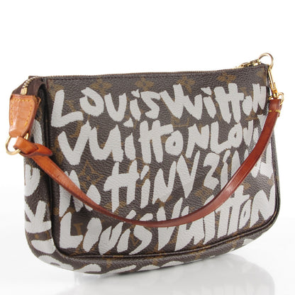 Louis Vuitton Monogram Graffiti Pochette Accessories Silver 3 of 7