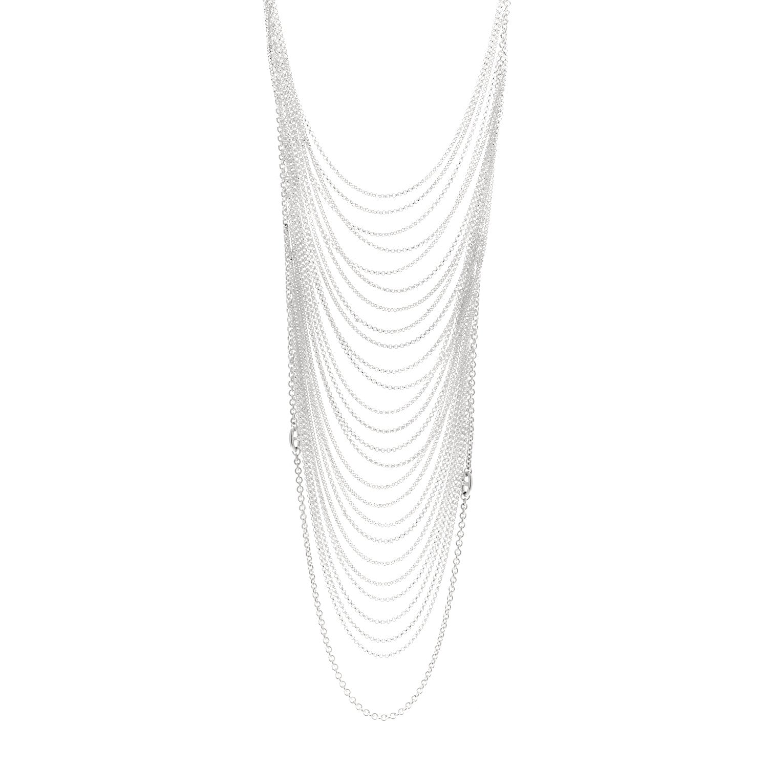 Hermes Sterling Silver New Farandole Collier Necklace 1 of 4