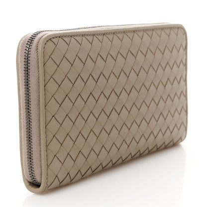 Bottega Veneta Nappa Intrecciato Zip Around Wallet Fume 3 of 9