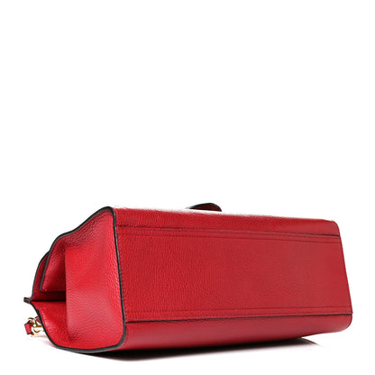 Gucci Calfskin Small GG Marmont Top Handle Bag Vulcanic Red 4 of 7