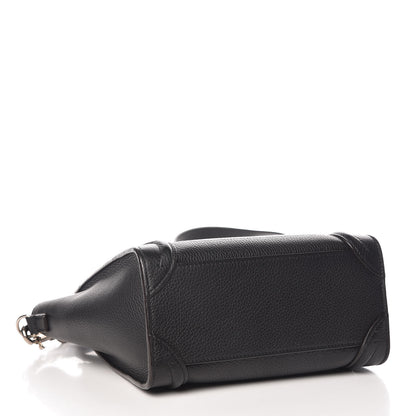 Celine Drummed Calfskin Nano Luggage Black 4 of 11