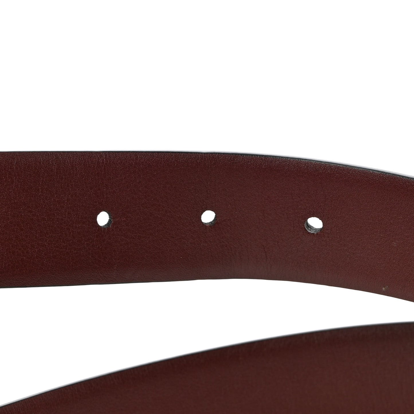 Calfskin CC Reversible Belt 95 Black Burgundy