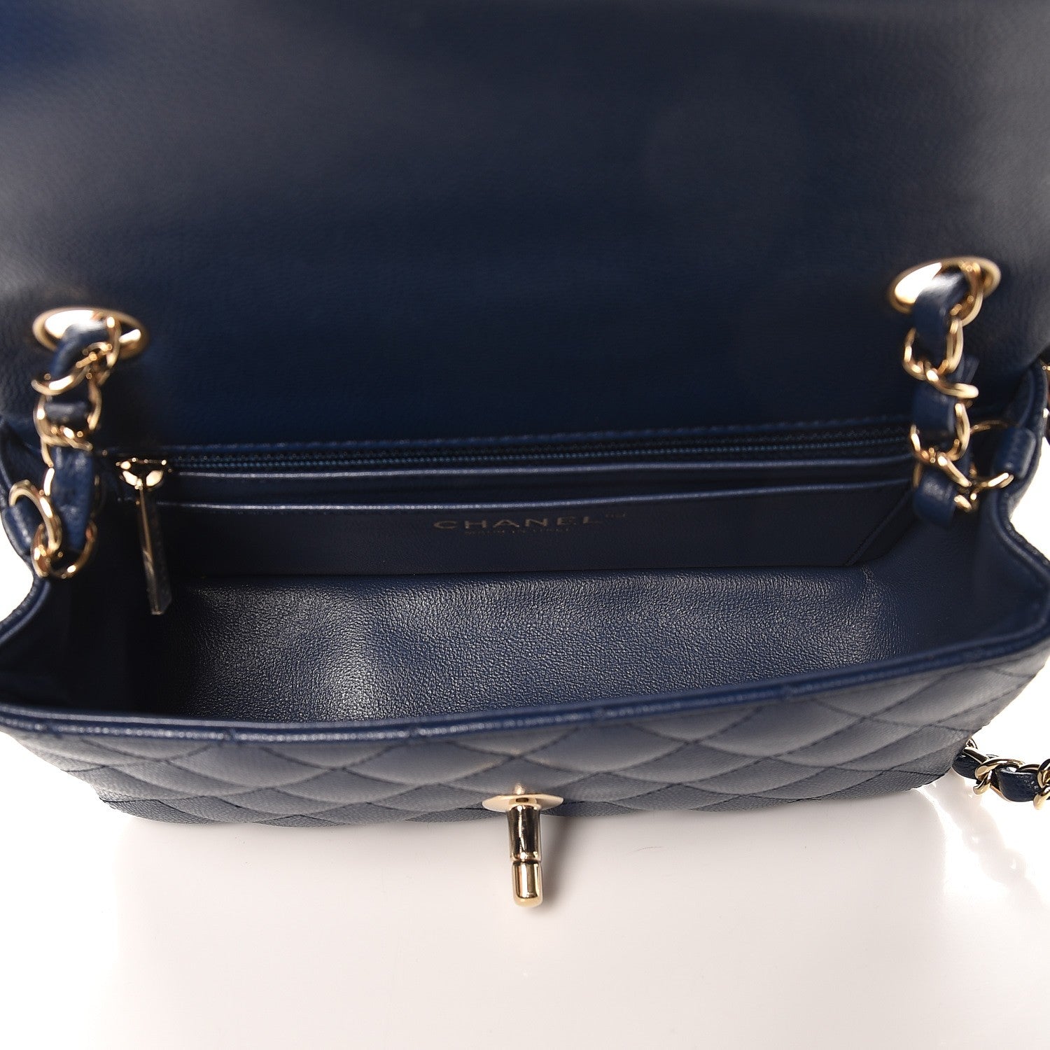 Chanel Caviar Quilted Mini Rectangular Flap Navy 5 of 7