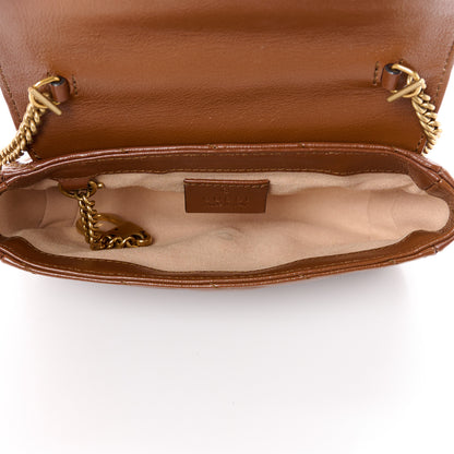 Gucci Azalea Calfskin Matelasse Diagonal Super Mini GG Marmont Shoulder Bag Cuir 5 of 13