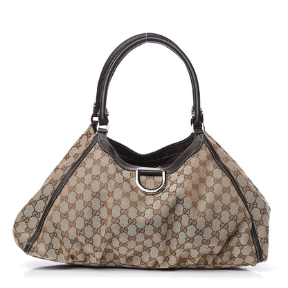 Gucci Monogram Large D Gold Hobo Dark Brown 1 of 9