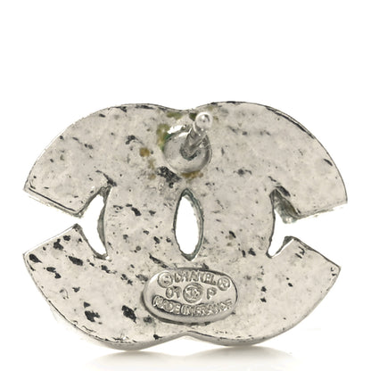 Chanel Baguette Crystal CC Earrings Silver 4 of 4