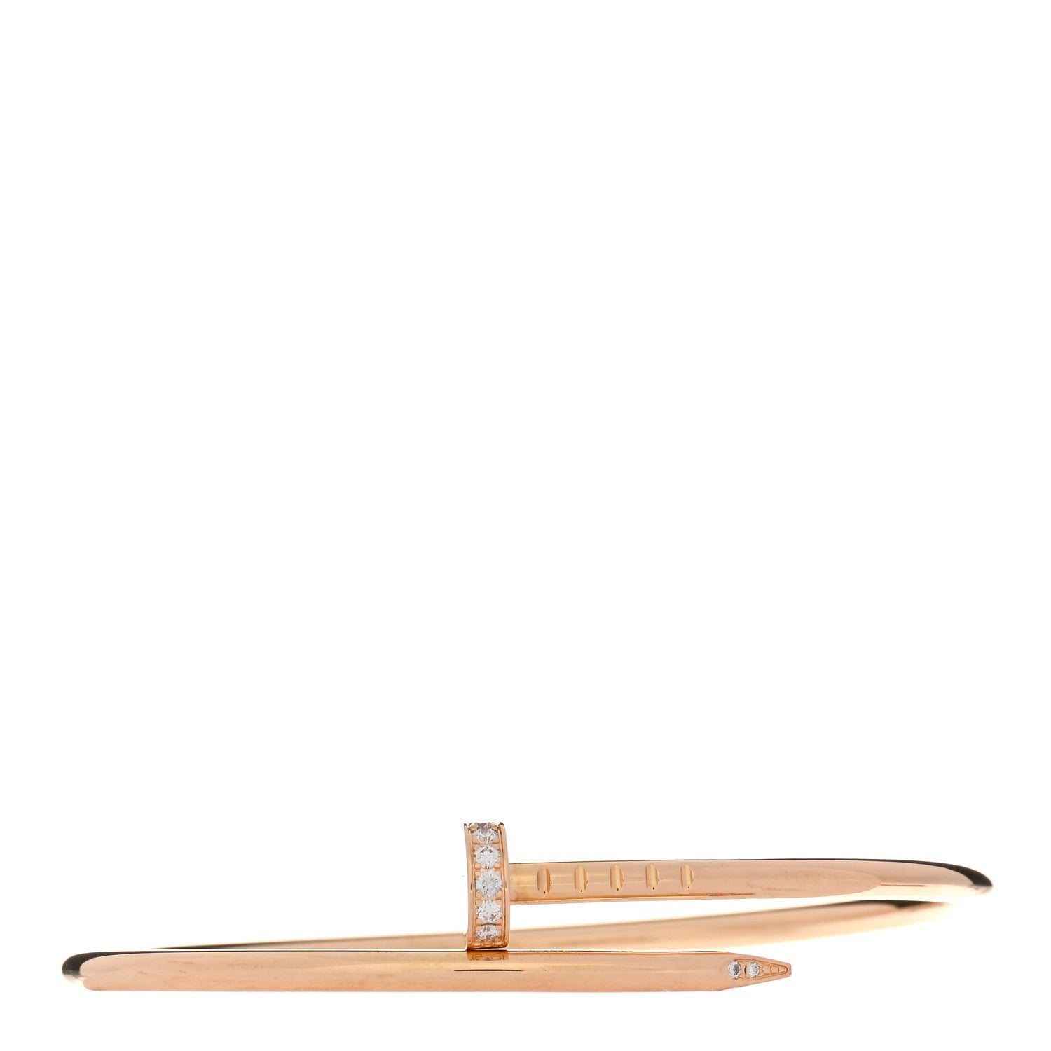 Cartier 18K Pink Gold Diamond Small Juste Un Clou Bracelet 15 1 of 4