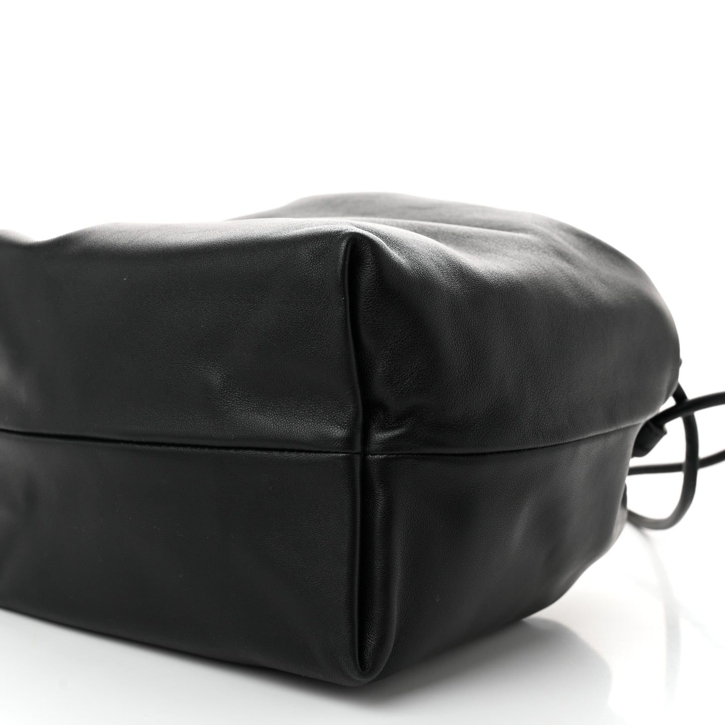 Nappa Vlogo Pouf Pouch Black