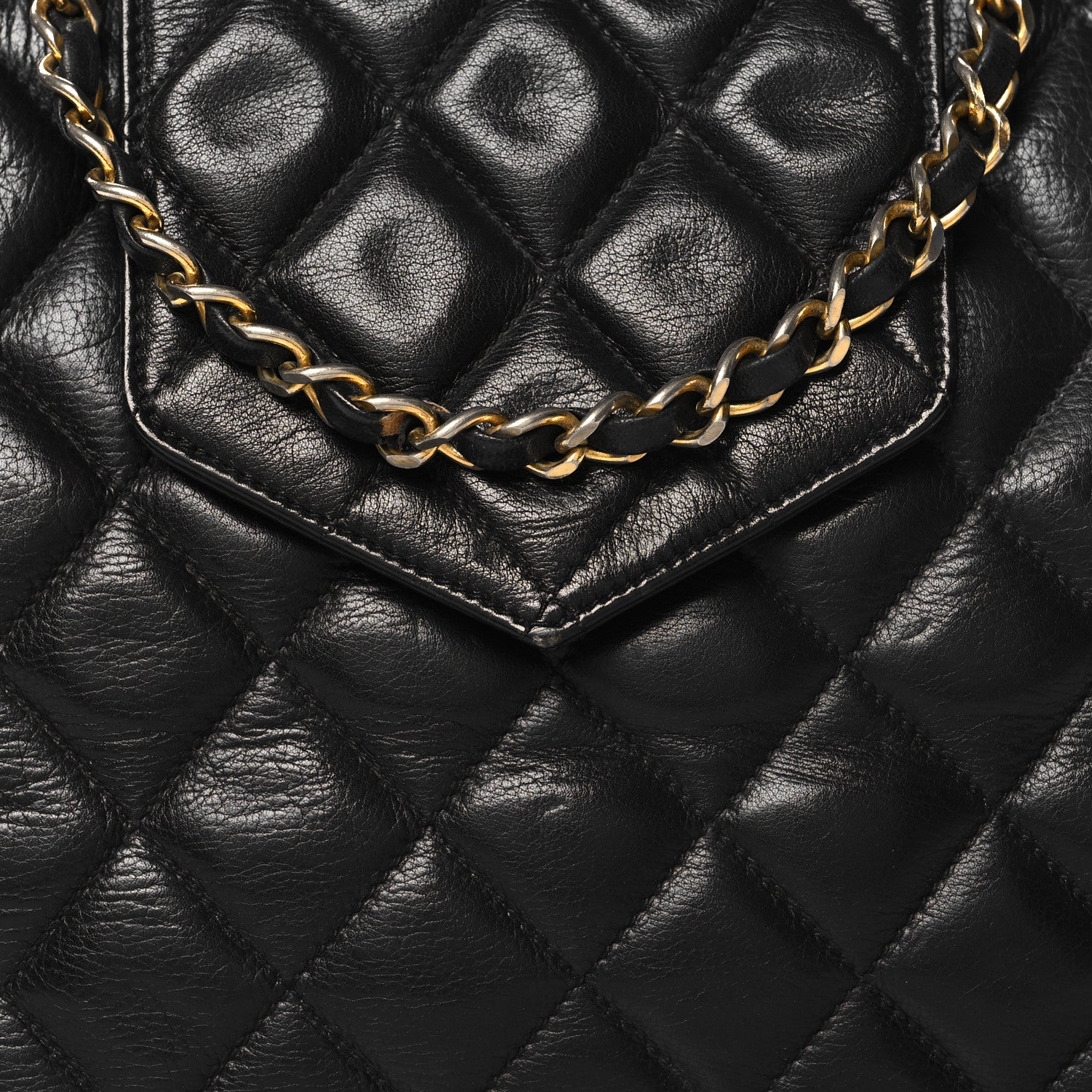 Chanel Lambskin Quilted Shoulder Bag Black 7 of 10
