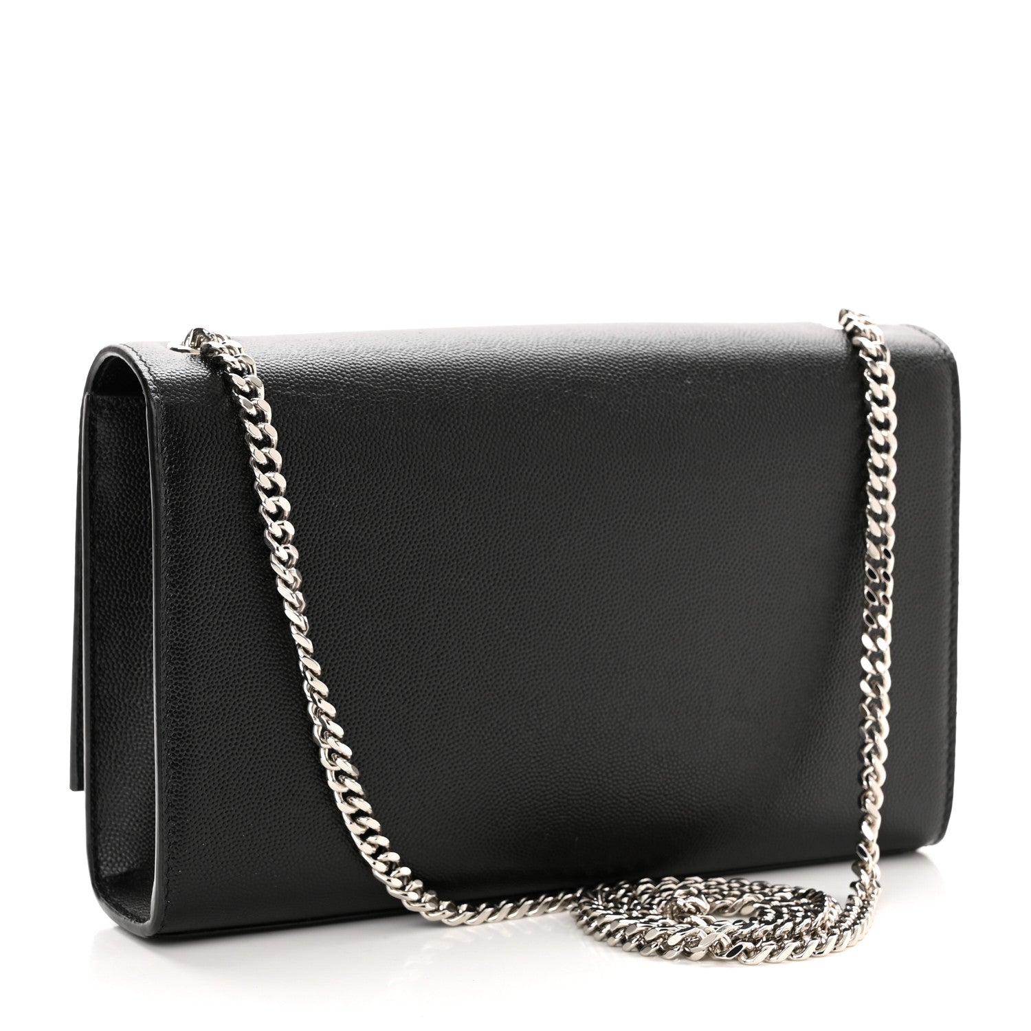 Saint Laurent Grain De Poudre Medium Classic Monogram Kate Satchel Black 3 of 11