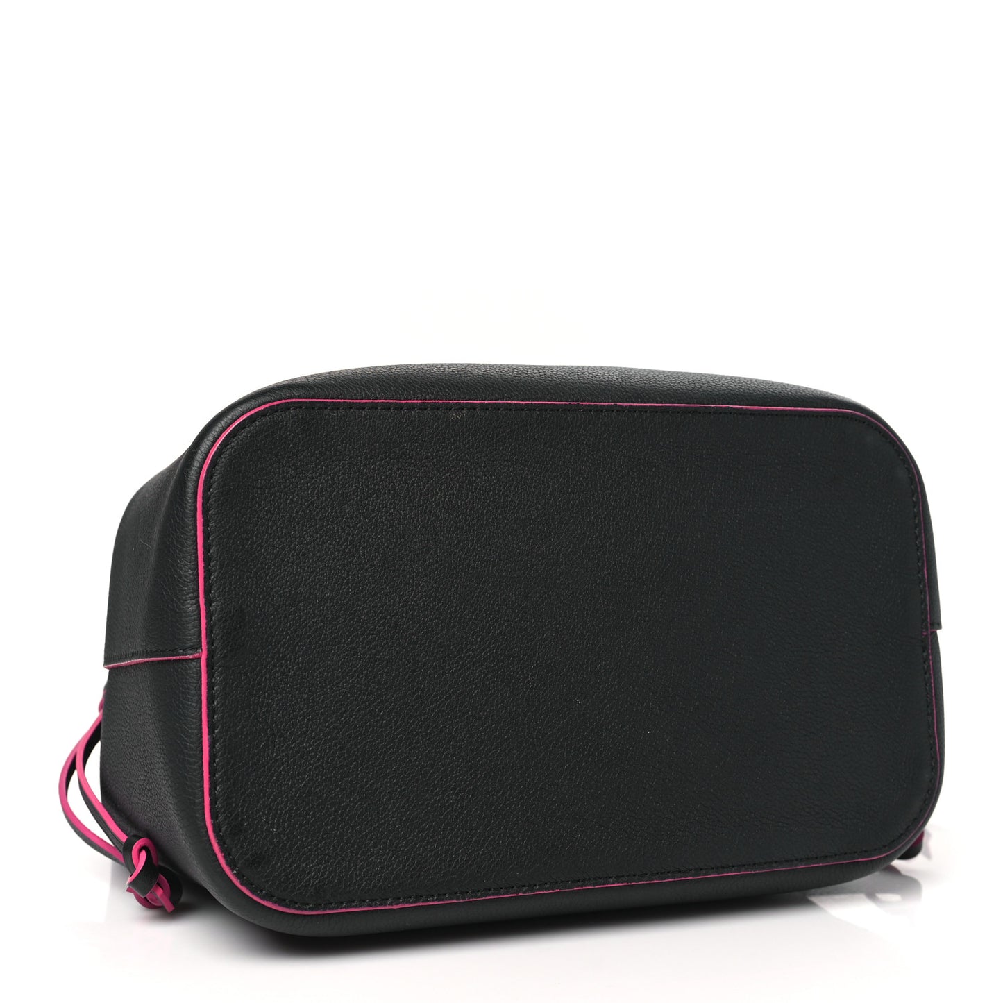 Calfskin Lockme Bucket Black