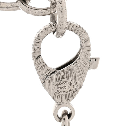 Chanel Crystal CC Ball Necklace Silver 9 of 10