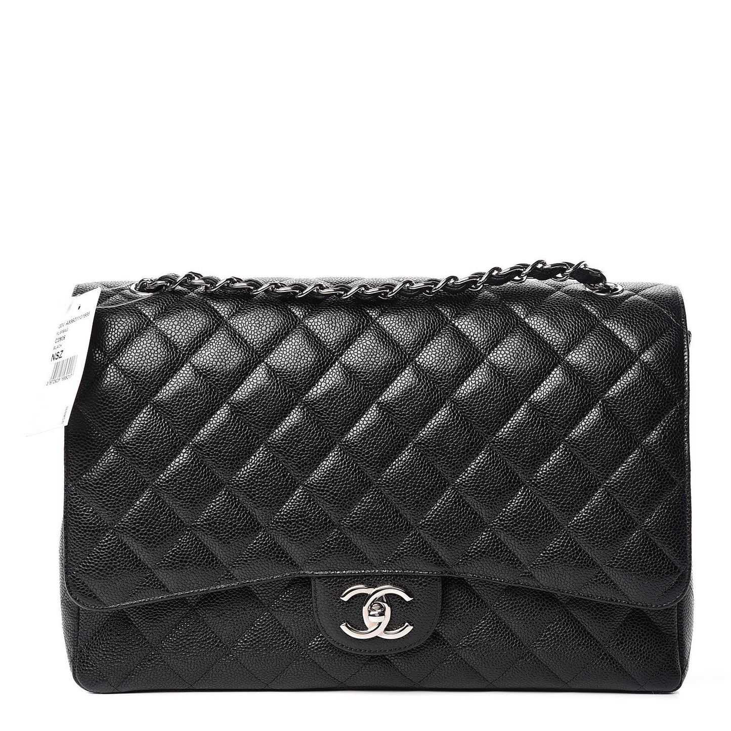 Caviar Quilted Maxi Double Flap Black