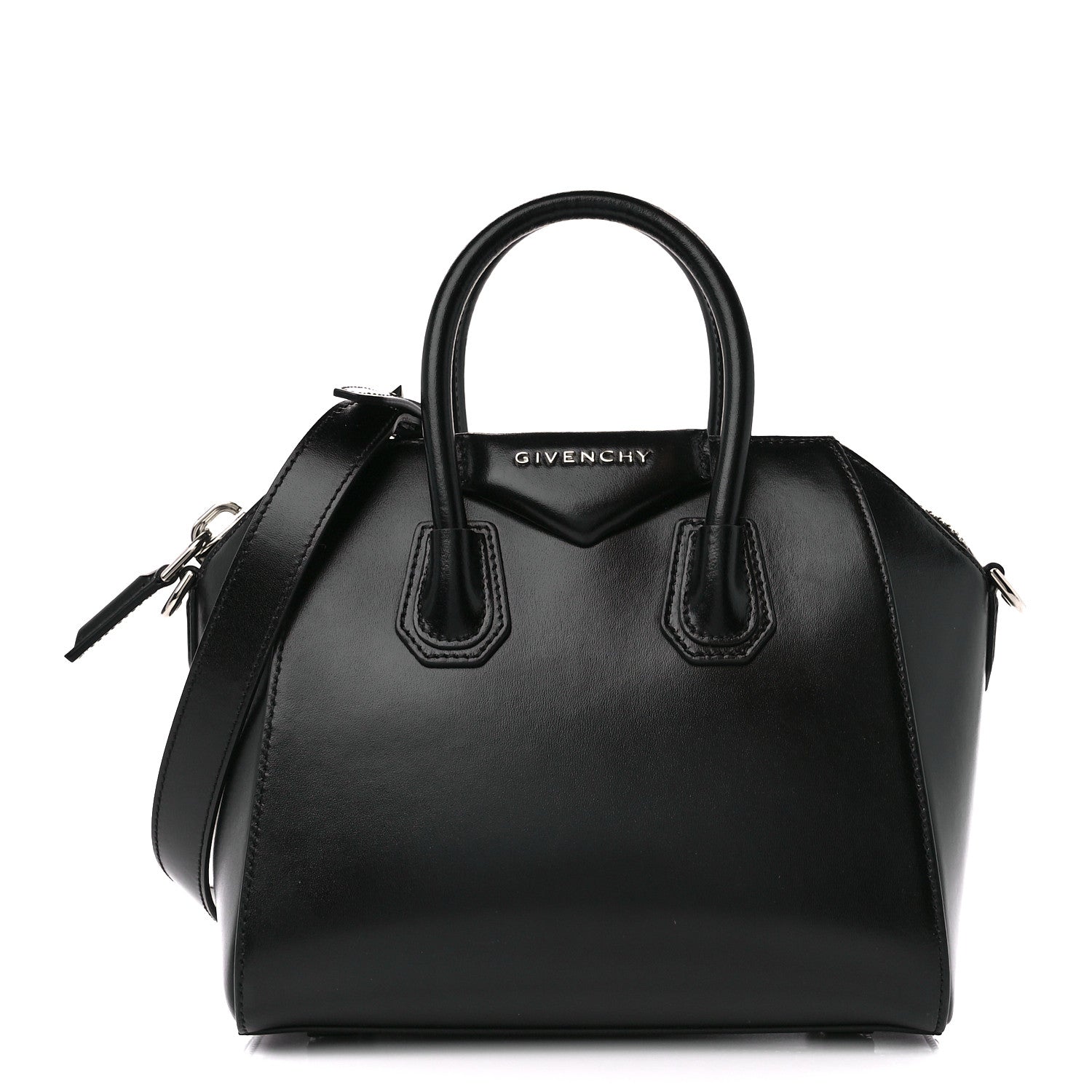 Givenchy Shiny Lord Calfskin Mini Antigona Black 1 of 11