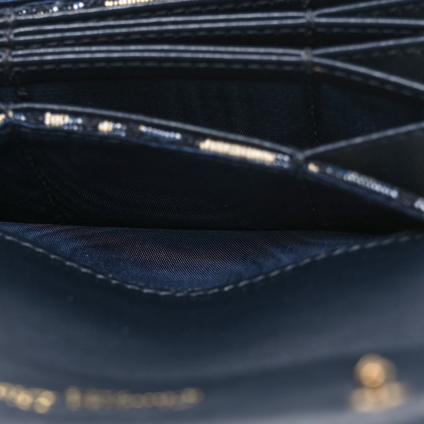 Oblique Saddle 5-Gusset Card Holder Blue