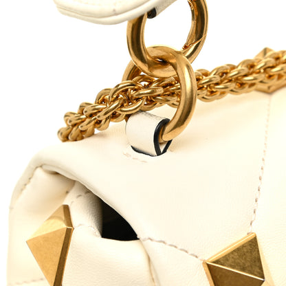 Valentino Garavani Nappa Large Roman Stud Shoulder Bag Ivory 10 of 18