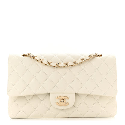 Chanel Caviar Quilted Medium Double Flap White 1 of 10