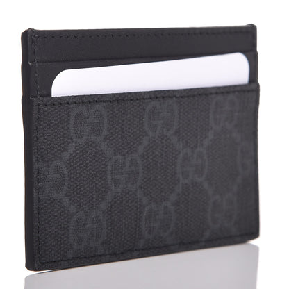 Gucci GG Supreme Monogram Card Holder Black Grey 3 of 7