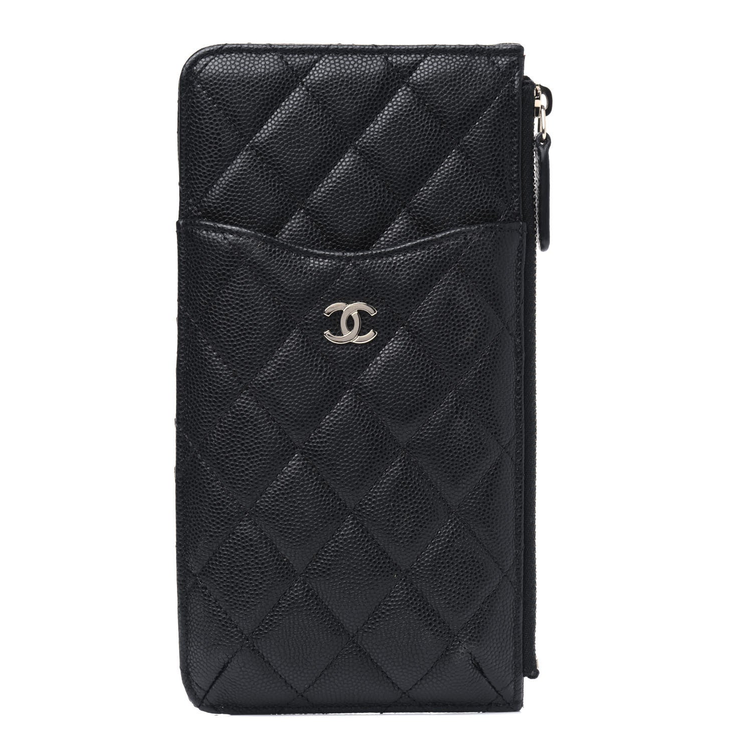 Chanel Caviar Quilted Classic Flat Wallet Pouch Black 1 of 3