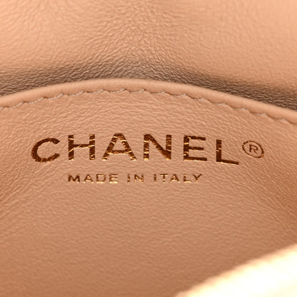 Chanel Aged Calfskin Quilted Mini Reissue Camera Case Beige Clair 6 of 11