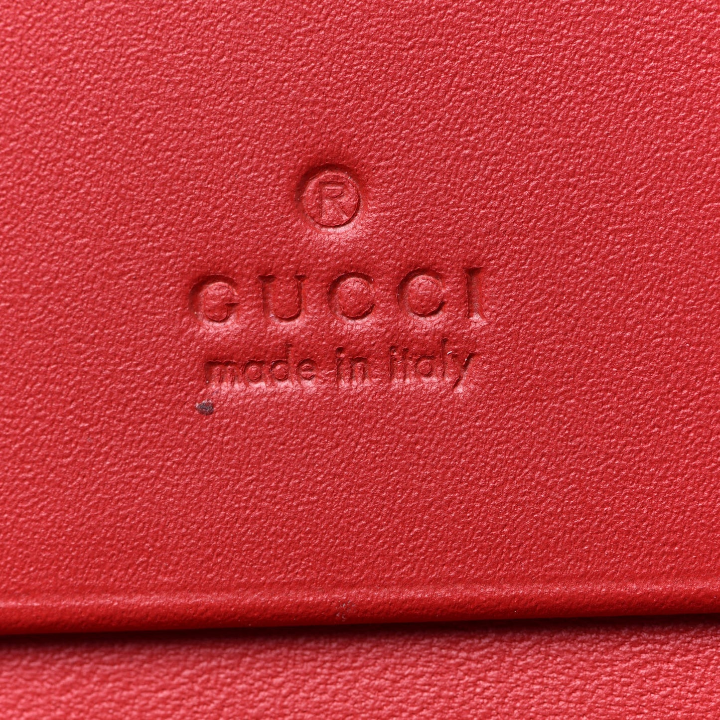 GG Supreme Monogram Bosco Patch Card Case Wallet Beige Malva Hibiscus Red