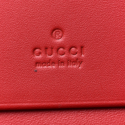 Gucci GG Supreme Monogram Bosco Patch Card Case Wallet Beige Malva Hibiscus Red 6 of 8