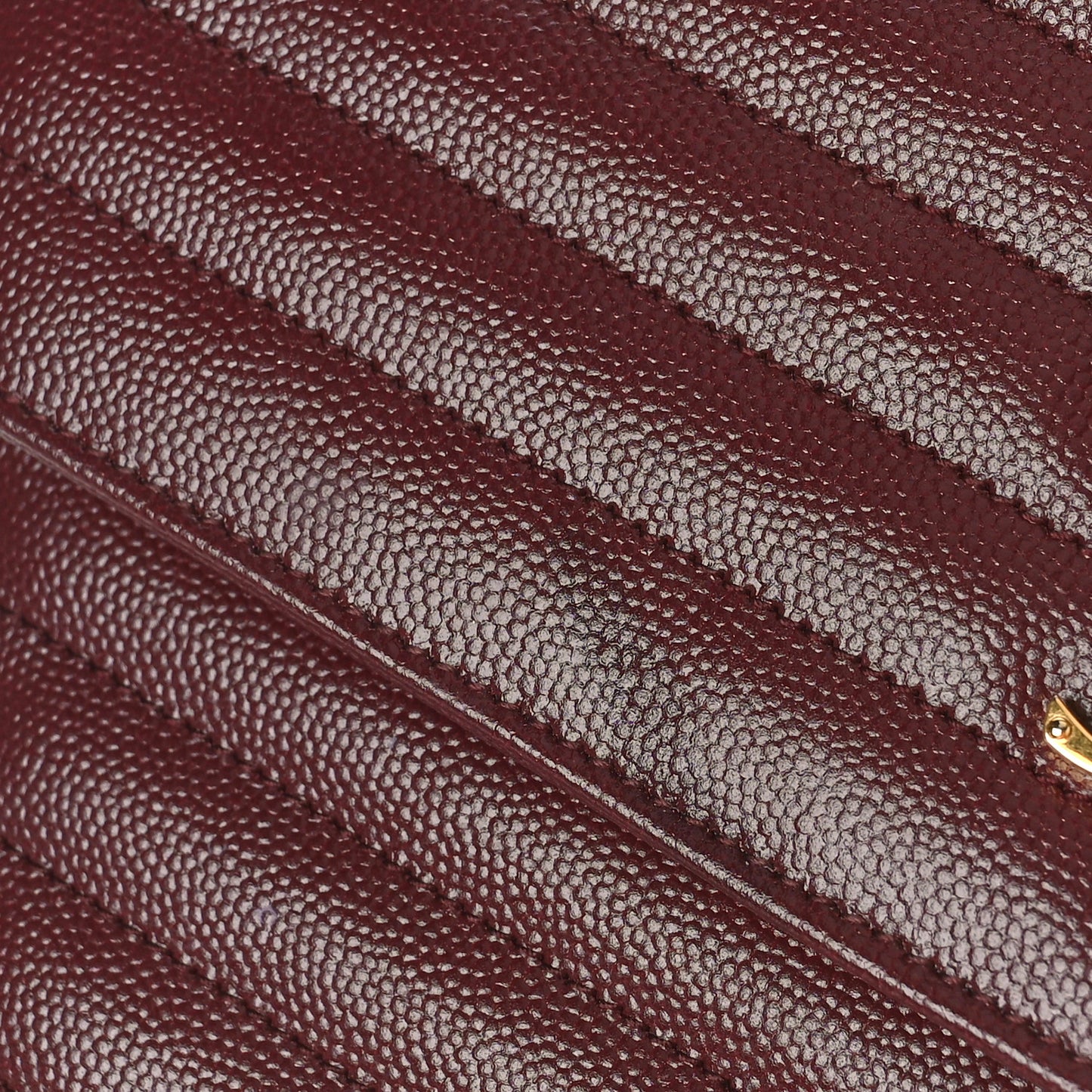 Grain De Poudre Matelasse Chevron Monogram Envelope Clutch Palissandre