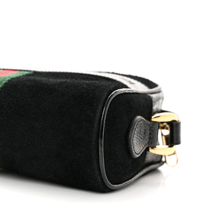 Gucci Suede Patent Web Mini Ophidia Shoulder Bag Black 10 of 11